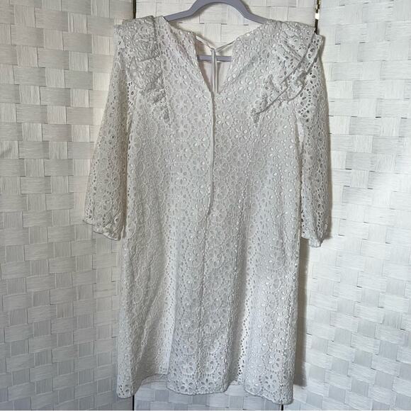 Lilly Pulitzer Primm Dress Size Small In Resort White Preppy Dainty Eyelet - Picture 11 of 13